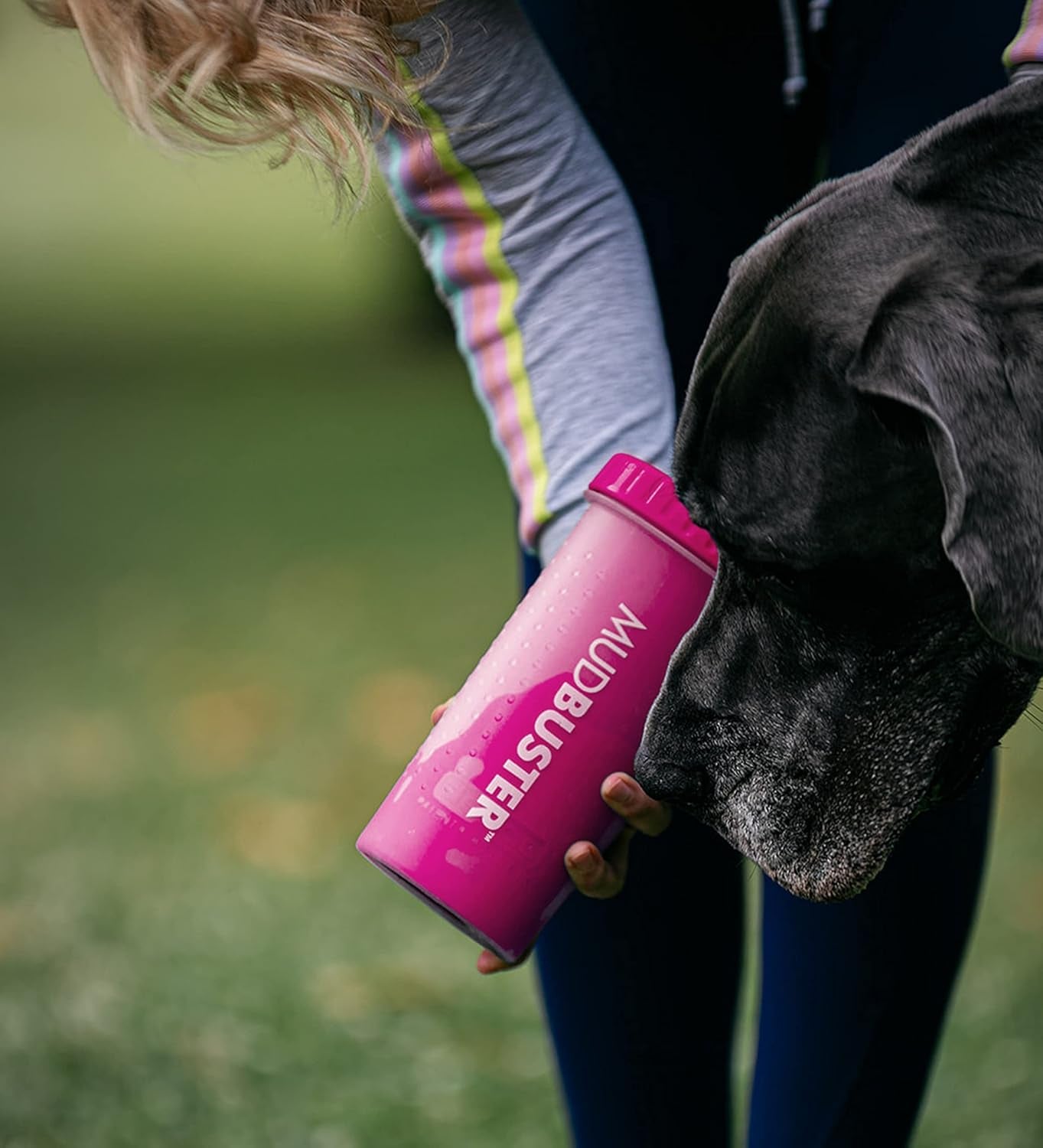 Mudbuster Portable Large Dog Paw Cleaner, Fuchsia - Premium Pet Supplies and Accessories